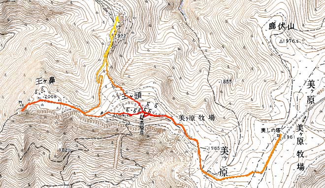 kashmir3dによるトラックログ(山旅倶楽部の地図を利用）