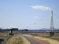 浅川サイクリングロード　高幡ふれあい橋