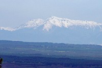 荒川三山、右：悪沢岳、左：前岳